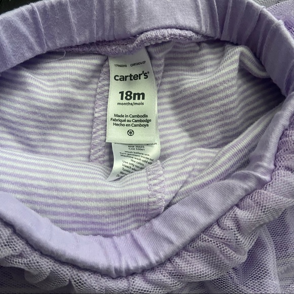 Carter’s baby girl long sleeve pocket unicorn bodysuit & tutu leggings size 18M - Picture 7 of 7